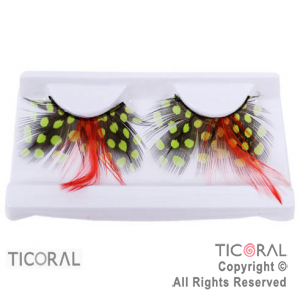 PESTA�AS VERDE MANZANA Y NEGRO Y ROJO FANTASIA HS3632-4 x 1